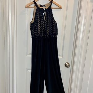 Emma Michele Black Pant Suit Romper